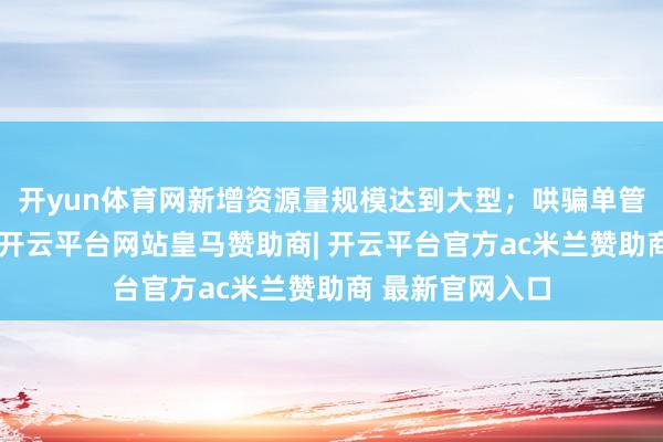 开yun体育网新增资源量规模达到大型;哄骗单管双动钻探技巧-开云平台网站皇马赞助商| 开云平台官方ac米兰赞助商 最新官网入口