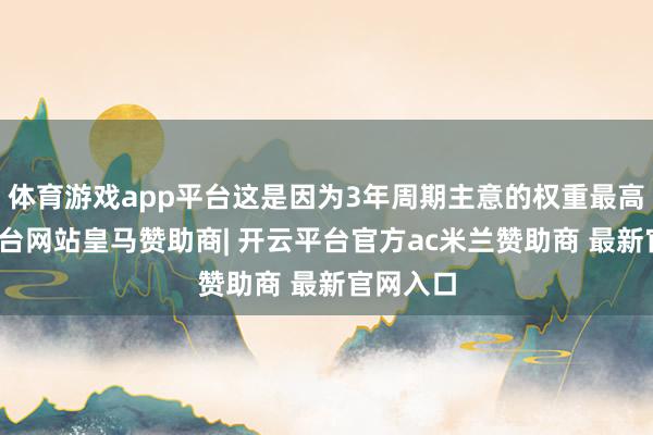 体育游戏app平台这是因为3年周期主意的权重最高-开云平台网站皇马赞助商| 开云平台官方ac米兰赞助商 最新官网入口