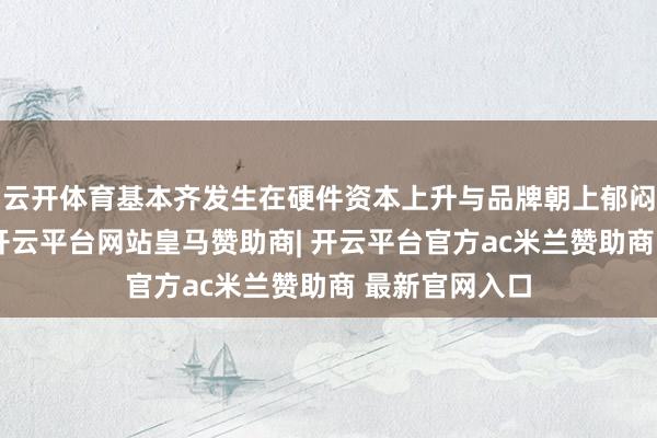 云开体育基本齐发生在硬件资本上升与品牌朝上郁闷的交叉点上-开云平台网站皇马赞助商| 开云平台官方ac米兰赞助商 最新官网入口